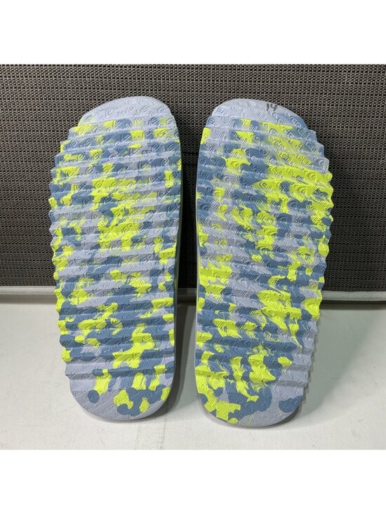 Quiksilver Slide Sandals Gray & Yellow Tie-Dye Foam Size 13D Mens Lightweight Sl main image 5